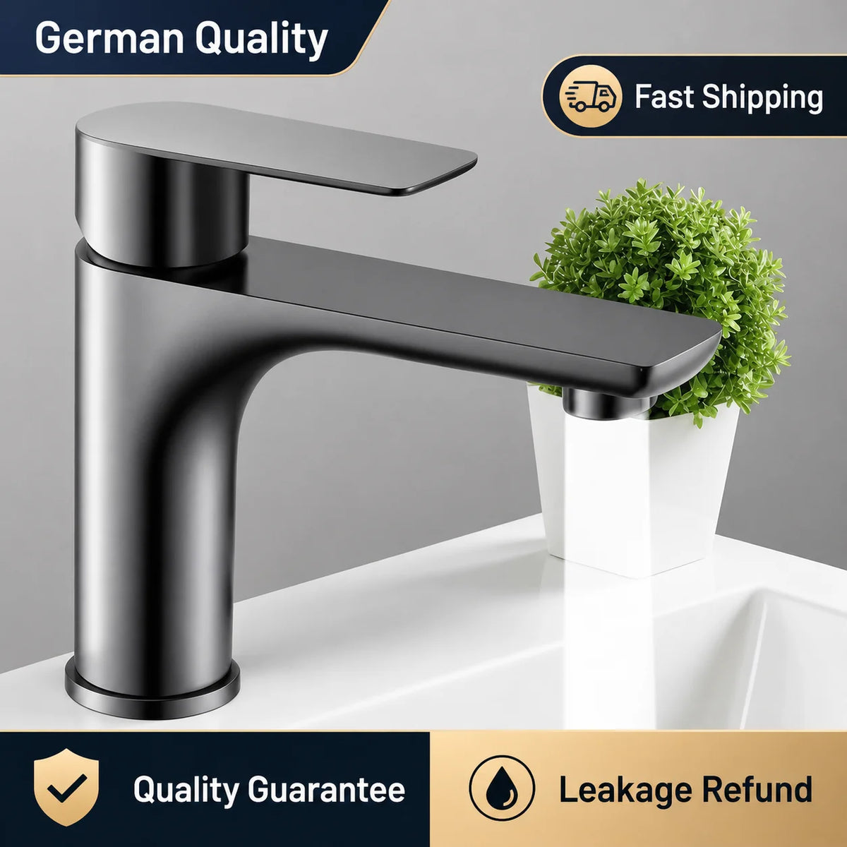 Bathroom Sink Faucet Stainless Steel Cold Mixer Tap
