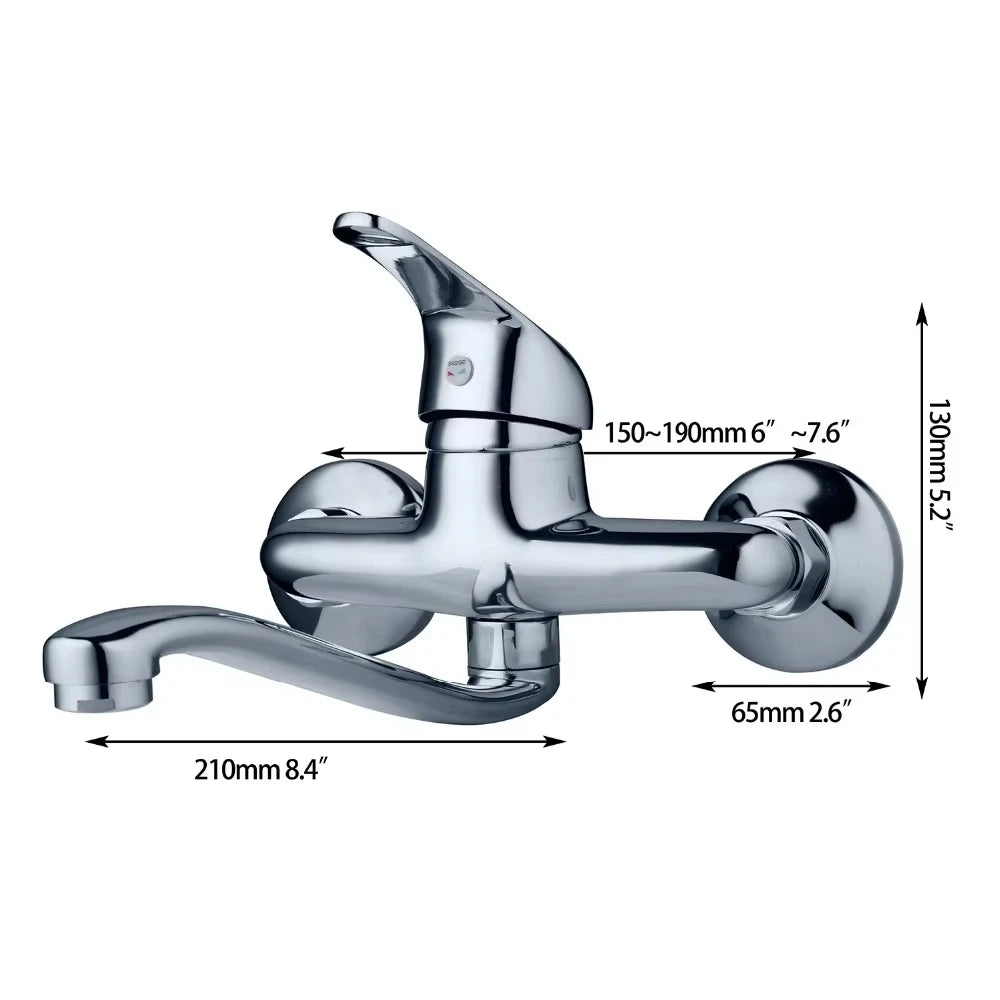 Double Hole Sink Faucet Faucets Bathtub Faucet Wall