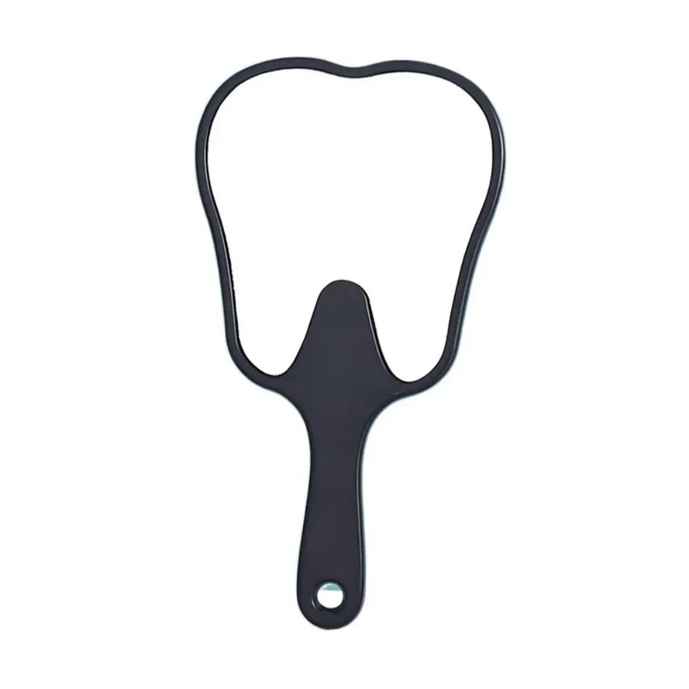 Durable Plastic Tooth-Shaped Mirror Mini Lightweight Handheld