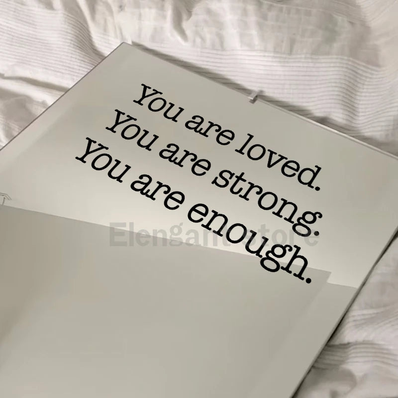 Am Loved Worthy Enough Mirror Vinyl Sticker Bathroom