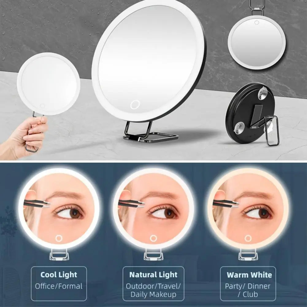 10/20/30x Magnifying Mirror Led Light Tweezers 360 Degrees