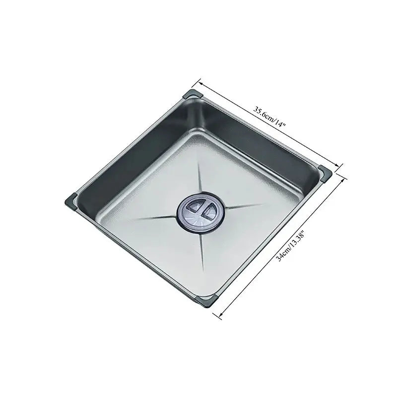 304 Stainless Steel Waterfall Sink Large Slot Integrated