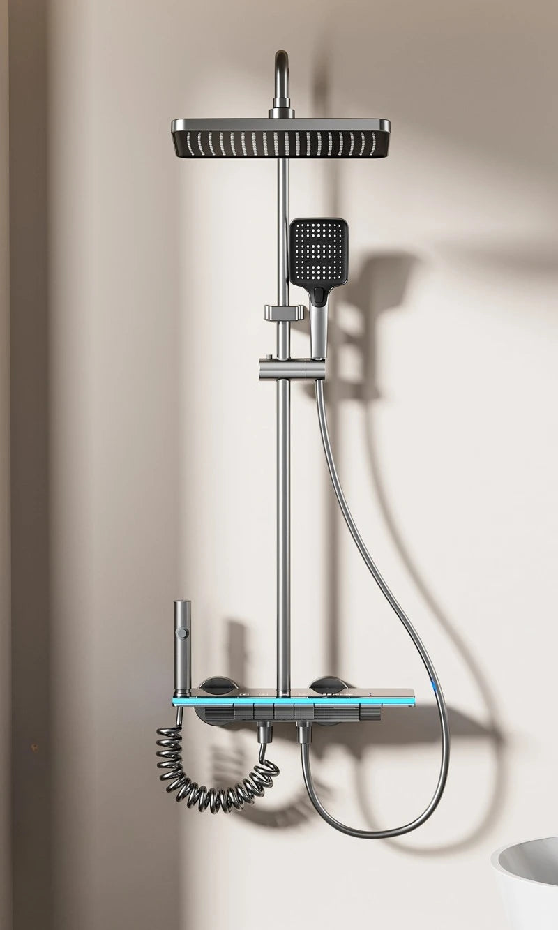 Grey Shower System Ambient Light Intelligent Digital Shower