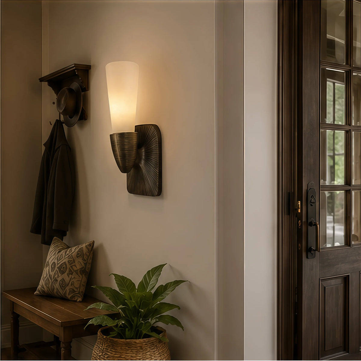 Brass Marble Wall Light Alabaster Wall Sconce Led