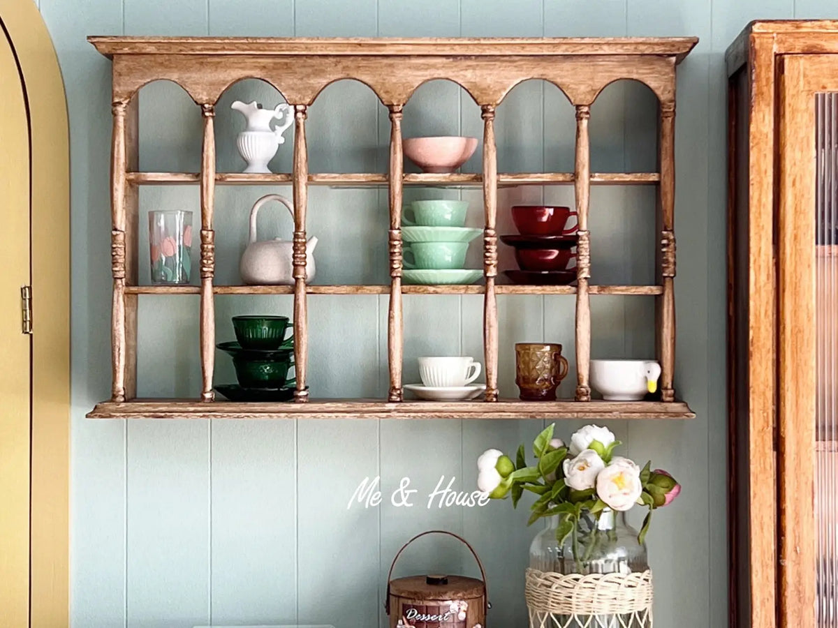 1/6 Scale Dollhouse Miniature Furniture Wooden Shelf Cabinet