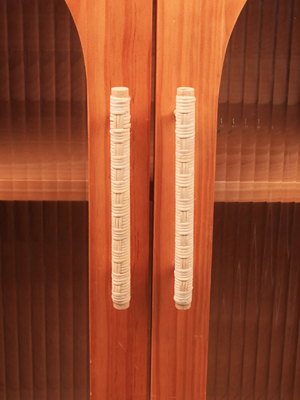 Wooden Rattan Cabinet Door Handles Unique Drawer Pulls