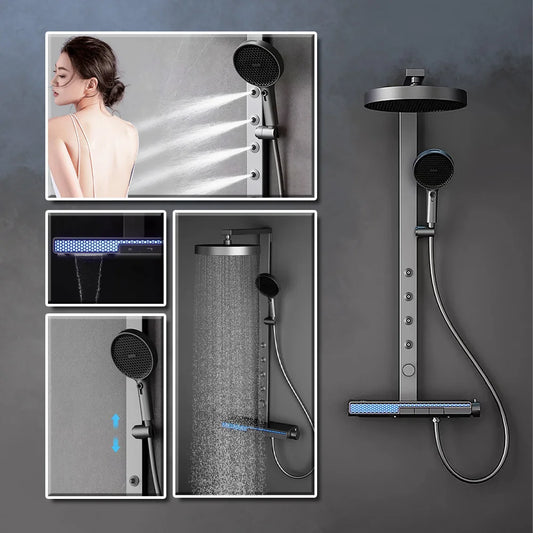 Luxury Spa Jet Shower System Led Display Copper
