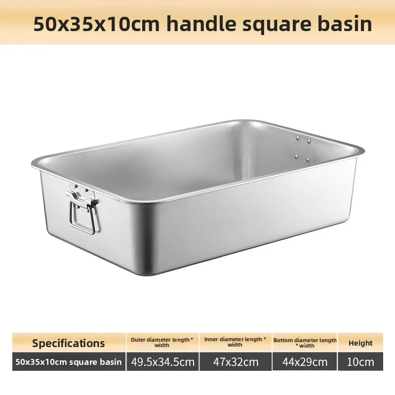 Stainless Steel 304 Deepened Square Basin Rectangular Box