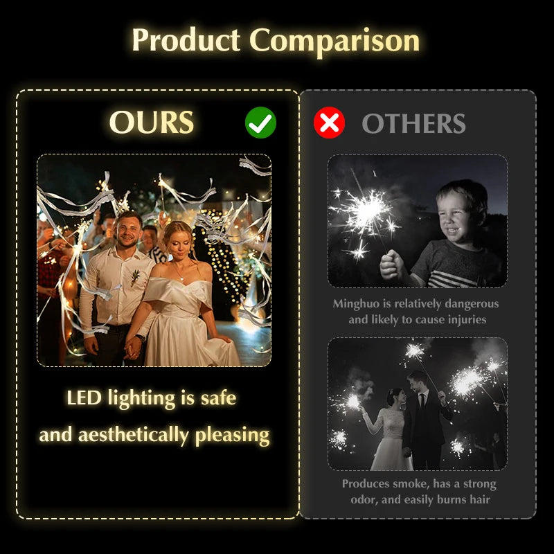 Wedding Ribbon Fairy Wand Light Up Magic Wand
