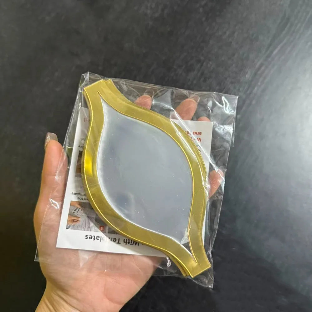 6/12pcs Gold Teardrop Wall Mirror Combinationartisticdecorative