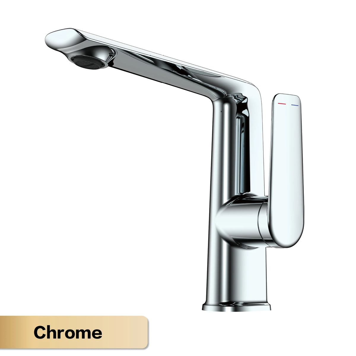 Aitana Luxury Chromium Brass Bathroom Faucet Simple Design