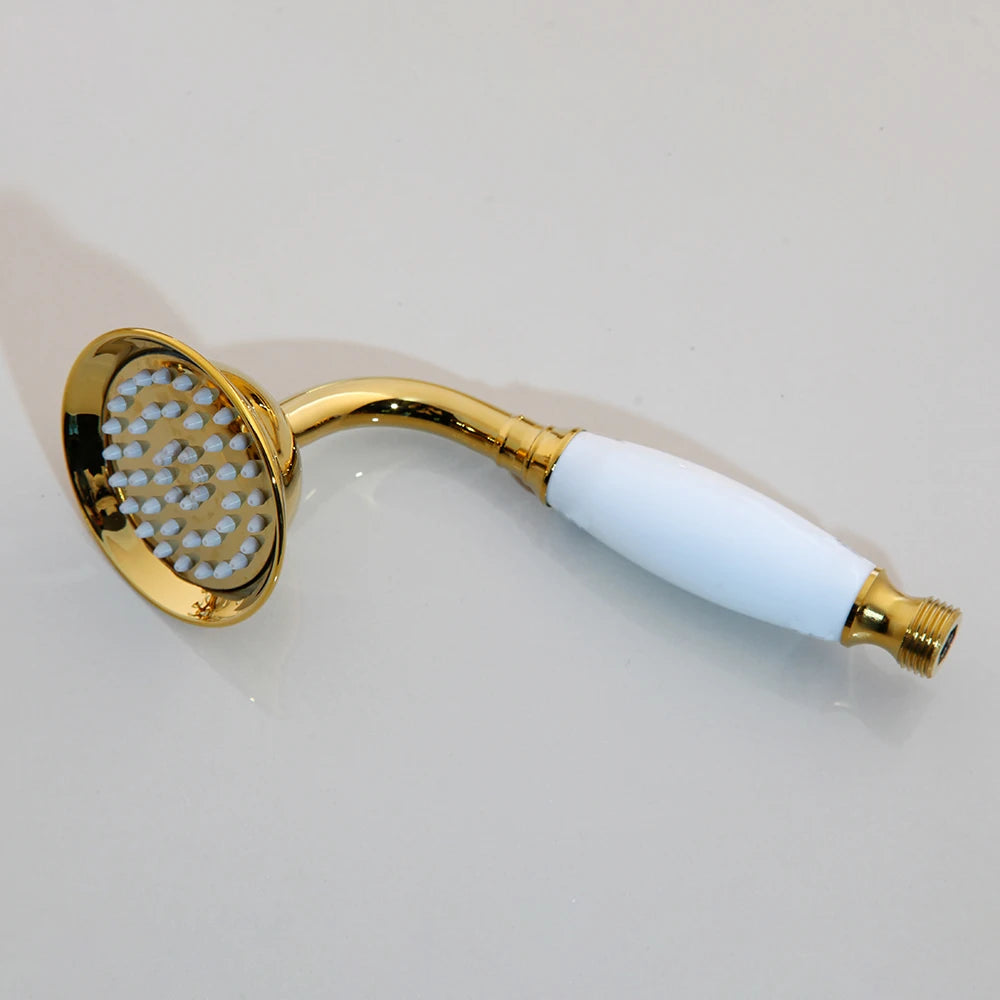 Luxury Gold Color Brass Ceramics Telephone Hand Held