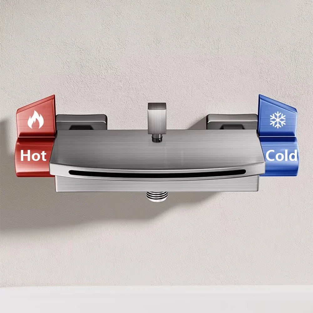 Modern Luxury Waterfall Bathtub Faucet Wall Mounted Bath
