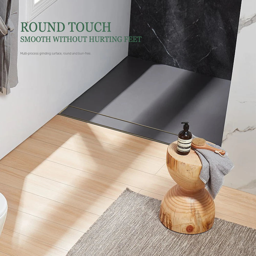 Bathroom Floor Drain Invisible Brushed Gold Shower Drain