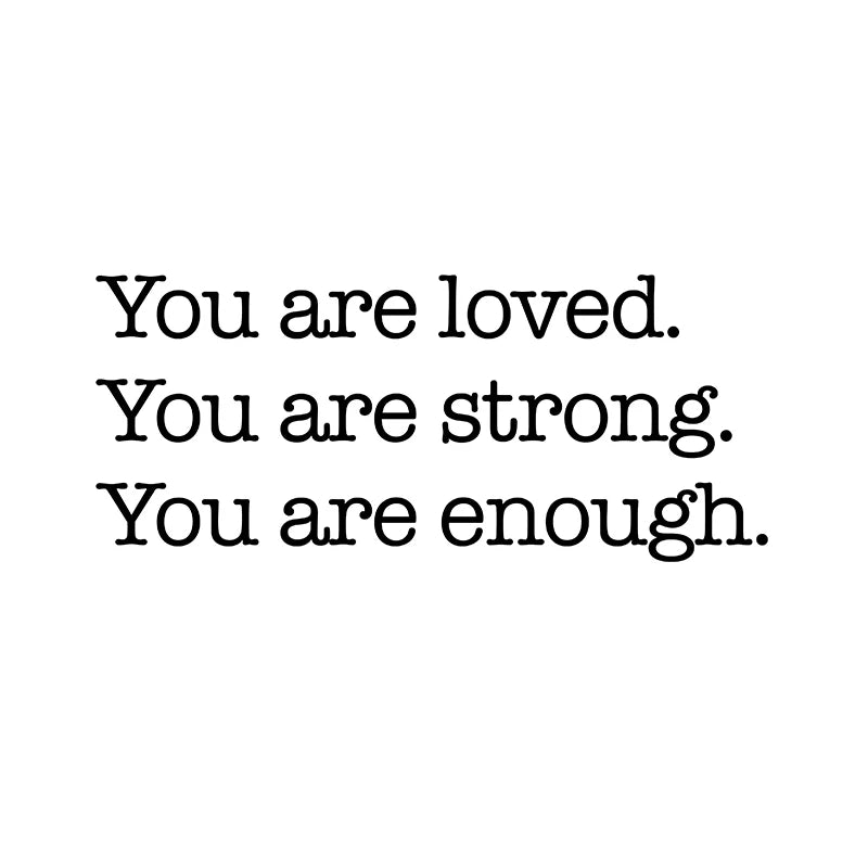 Am Loved Worthy Enough Mirror Vinyl Sticker Bathroom