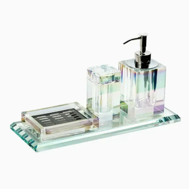Light Luxury Crystal Glass Bathroom High End Shampoo