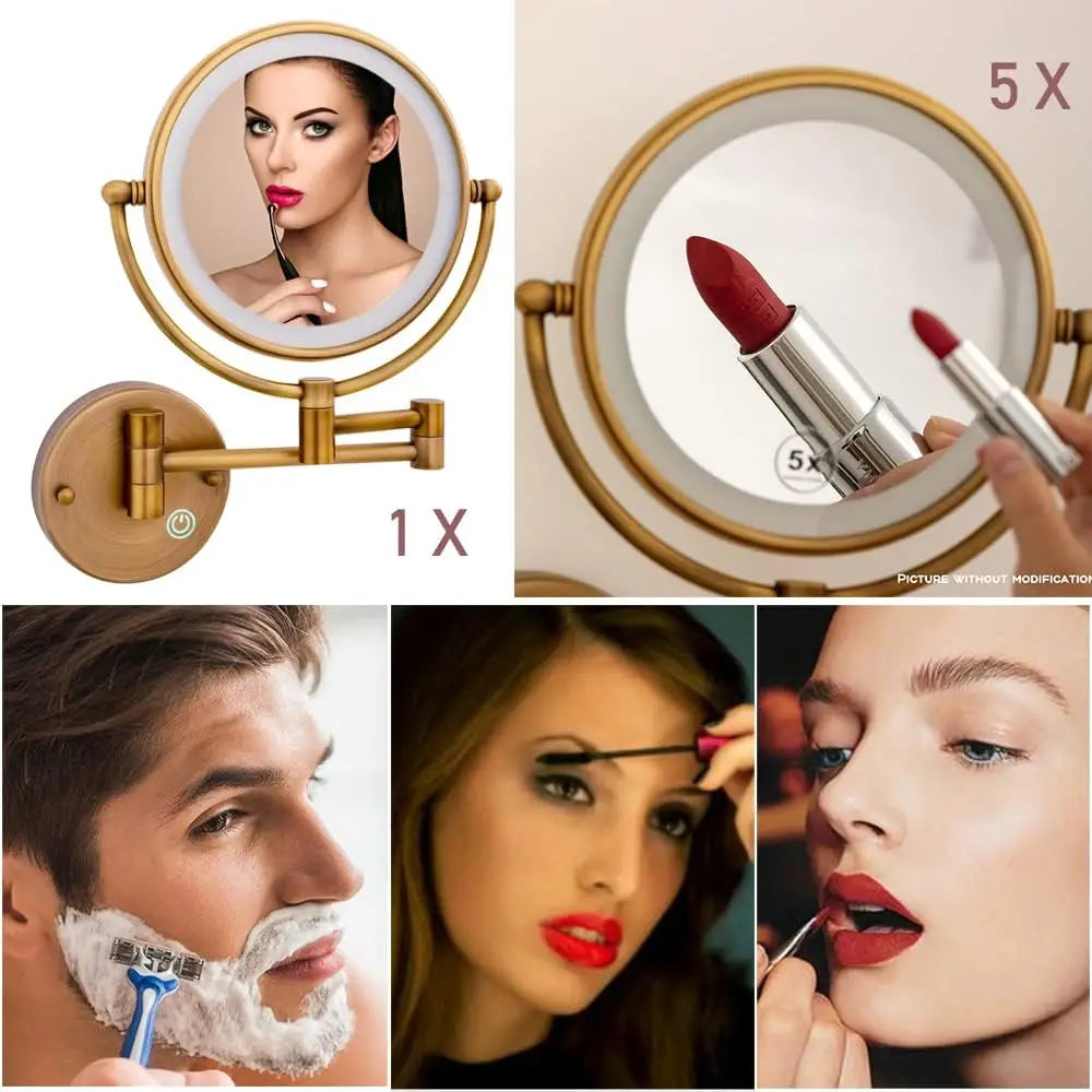 10x Magnifying Led Makeup Mirror Touch On Dual