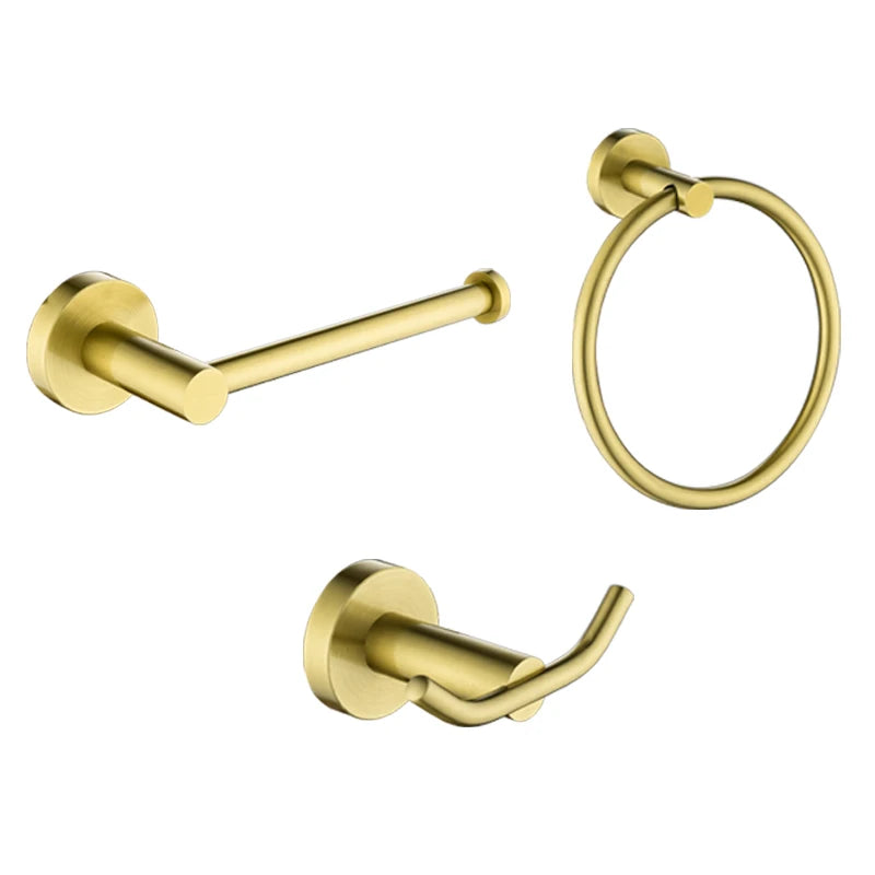 Bathroom Hardware Brushed Gold Toilet Brush Holder Robe