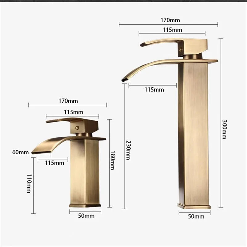 Bathroom Faucet Brass Antique Bronze Basin Faucets &