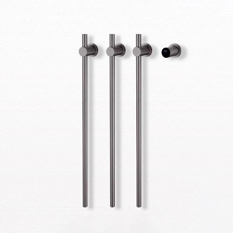 Bathroom Black Electric Towel Rack Hidden Wire Bath