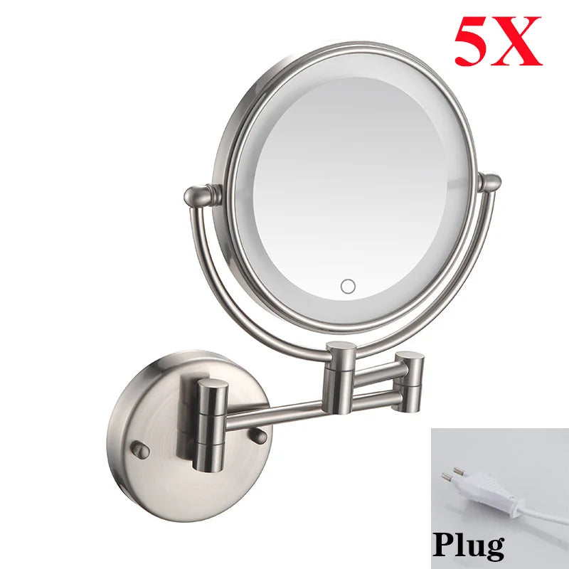 Brushed Gold Led Bathroom Mirrors Quality Brass 10x