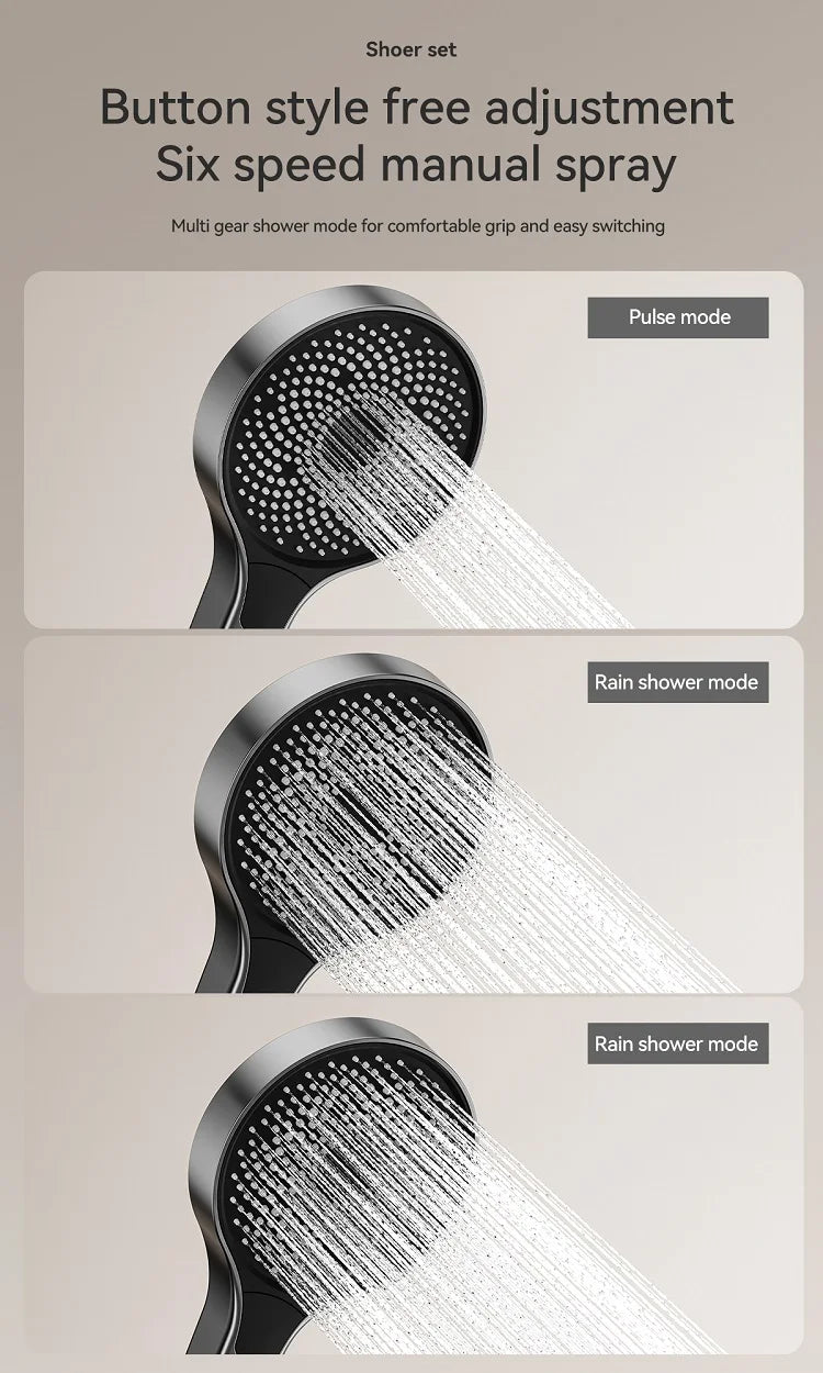 Four Ways Water Outlet Shower System Rainlfall Pressurized