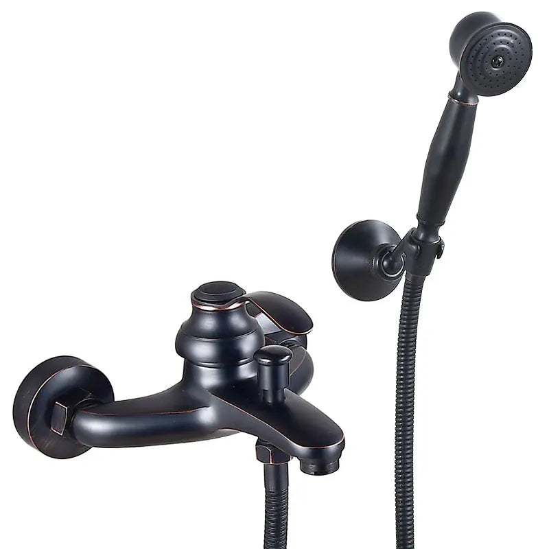 French Brass Simple Shower Spray Handheld Shower Head