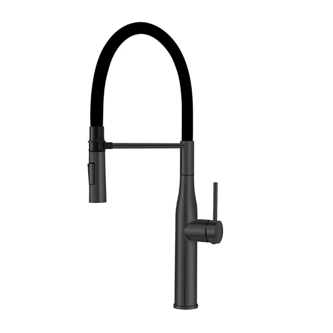 Tuqiu Gray Pull Down Sink Faucet Brushed Nickel