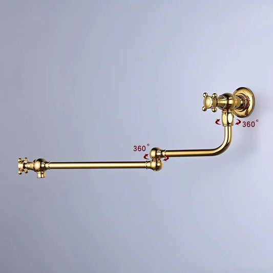 Faucet Brushed Gold Pot Filler Tap Wall Mounted
