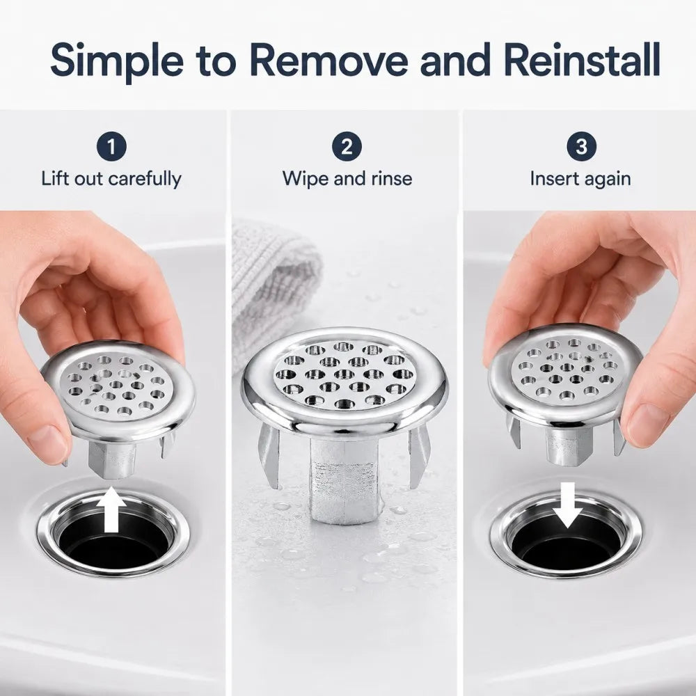1-20pcs Round Basin Overflow Cap Sink Drain Cover