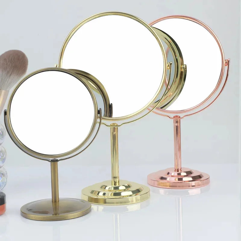 3/4/5 Inch Double-Sided Makeup Mirror 2x Magnification Clear