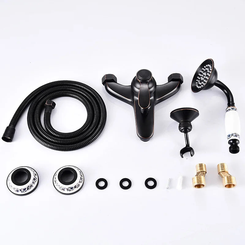 European Style Bathroom Shower Faucet Copper Brass Shower