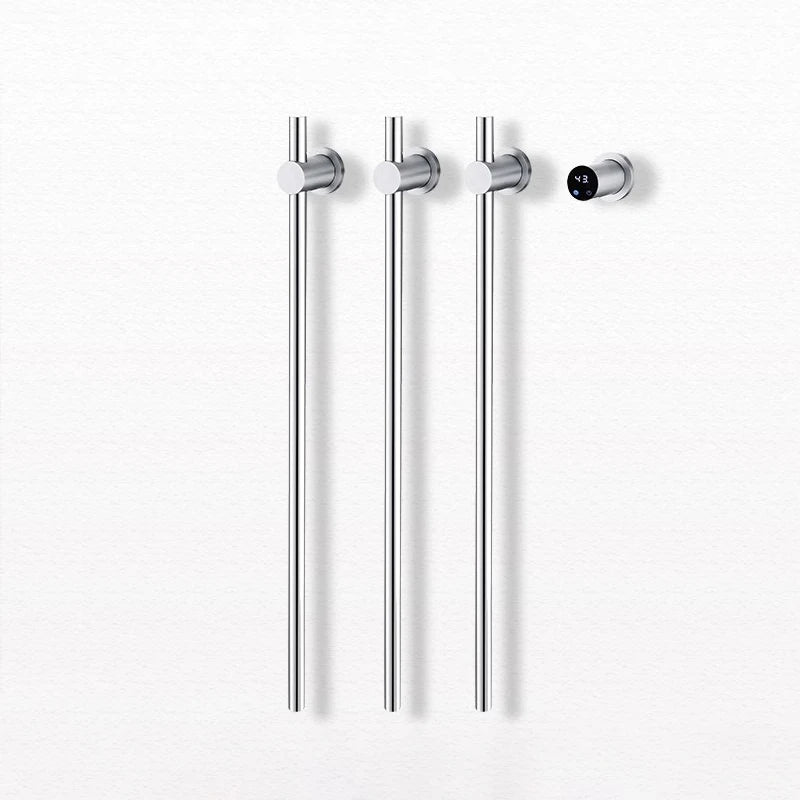 Bathroom Black Electric Towel Rack Hidden Wire Bath