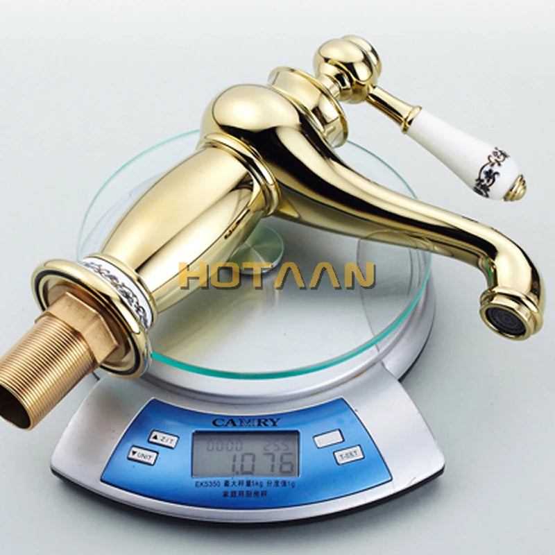 Luxury Basin Faucet Modern Faucet Bathroom Faucet Gold