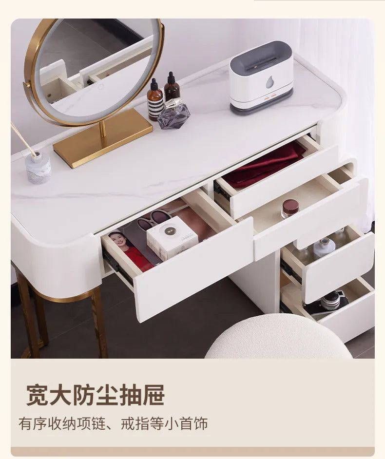 White Modern Vanity Table Living Room Makeup Vanity