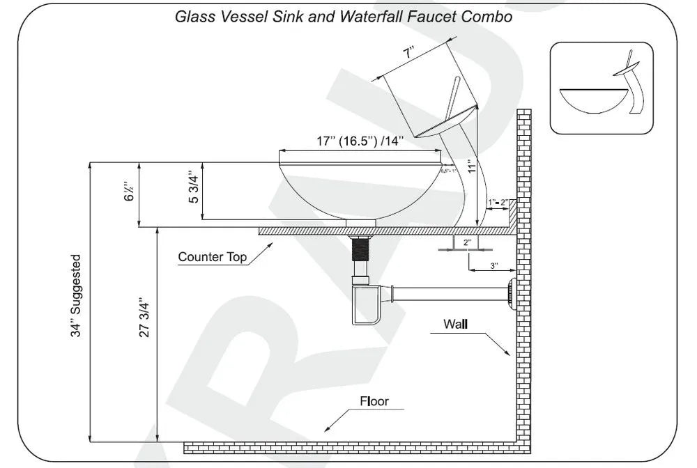 Kemaidi Oval Vessel Sink Faucet White Marbling Bathroom