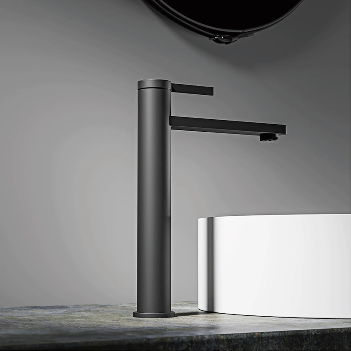 Aitana Modern Brass Black Bathroom Faucet Simple Design