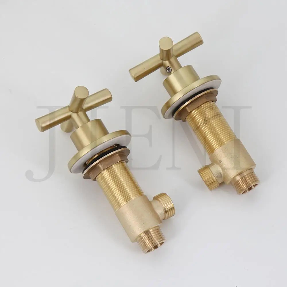 Jieni Inch Brushed Gold Rainfall Shower Faucet Sets