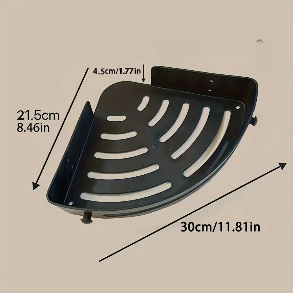 1/2pcs Bathroom No-Drill Wall Shelf Adhensive Shower Caddy