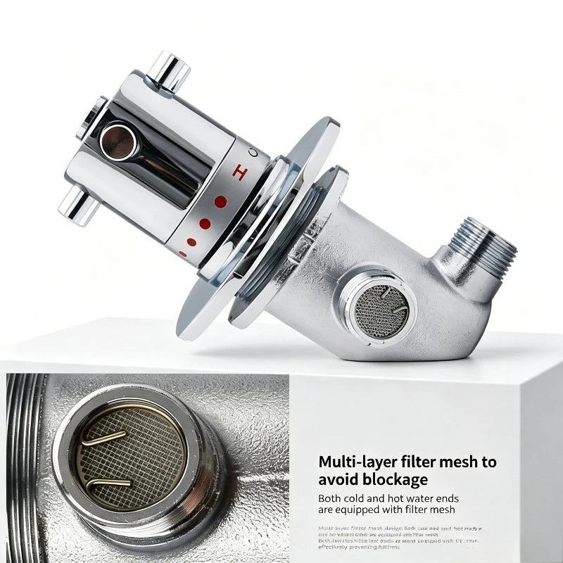 Thermostatic Mixing Valve Wall Mounted Shower Tap Automatic