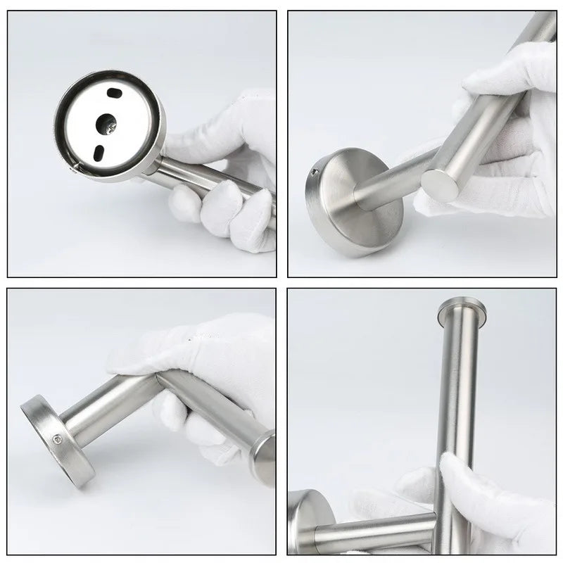 304 Stainless Steel Bathroom Matte Black Toilet Paper