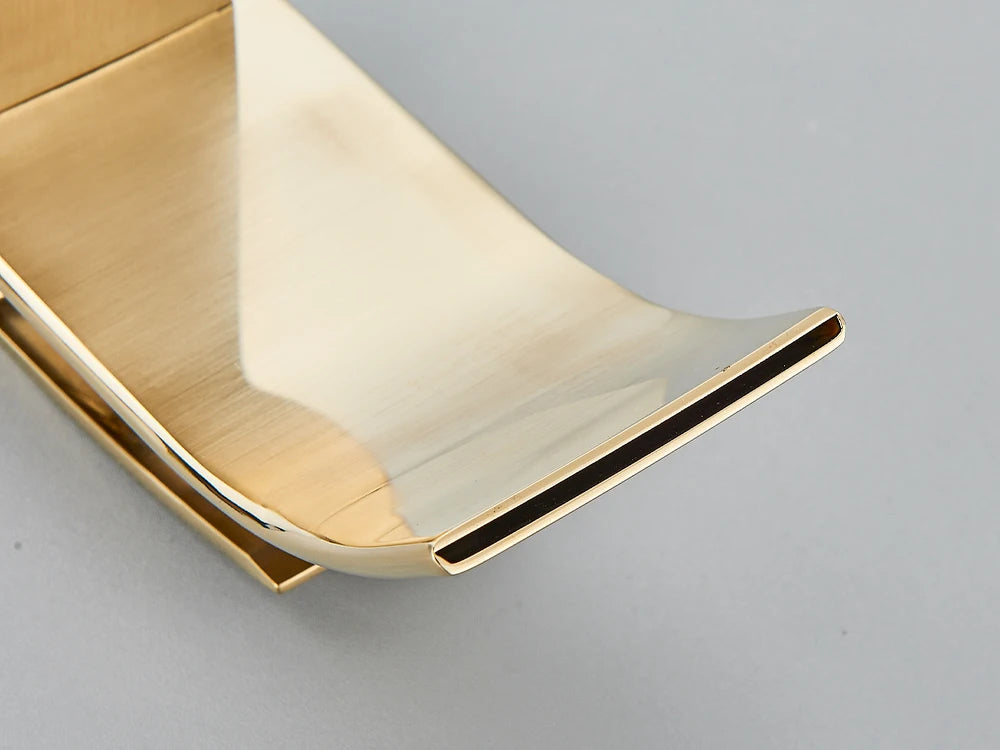 Brushed Gold Basin Sink Faucet Waterfall Outlet Vanity