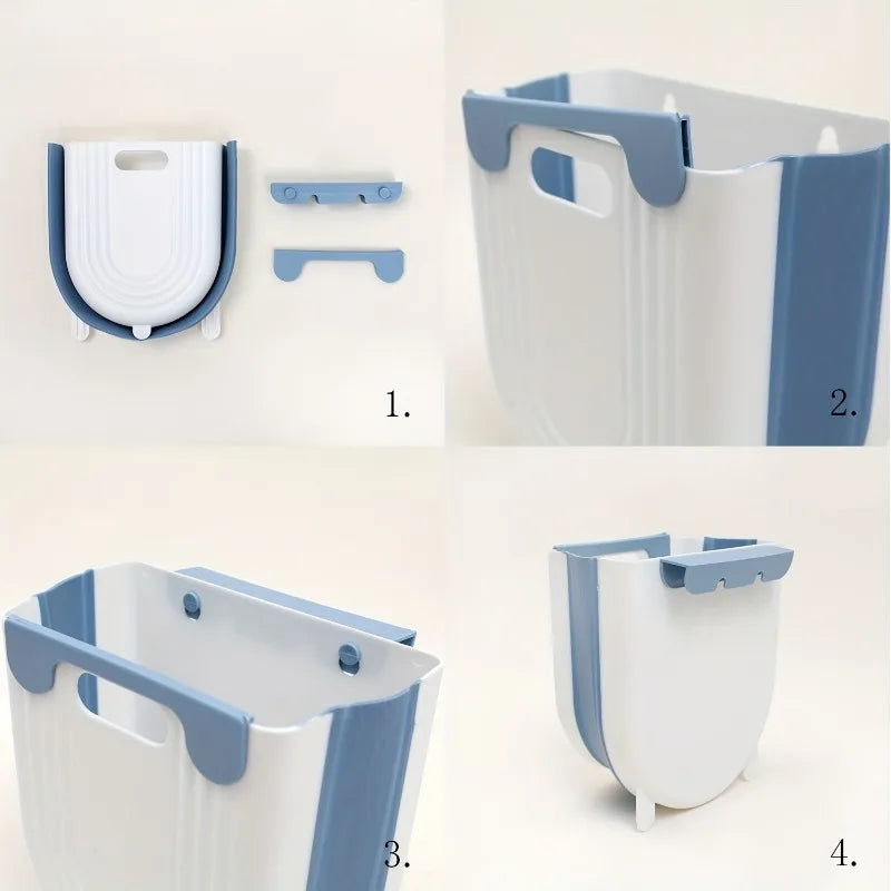 S/L Folding Hanging Trash Can Bathroom Cabinet Wall