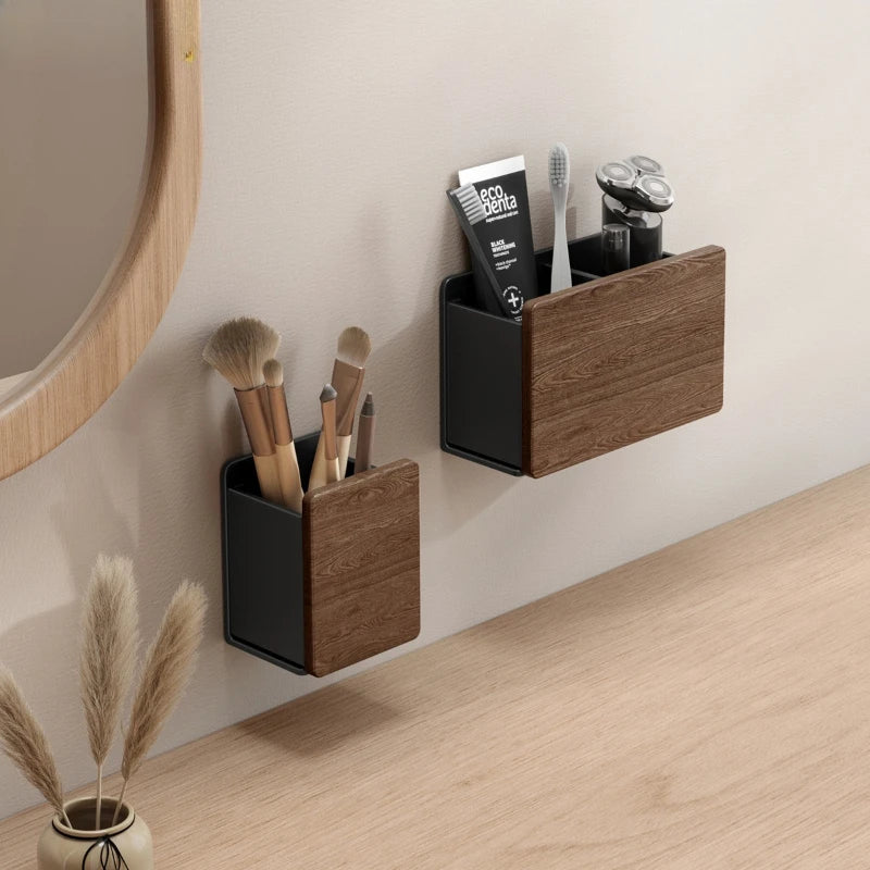 Luxury Walnut Wood Wall Mount Storage Box No