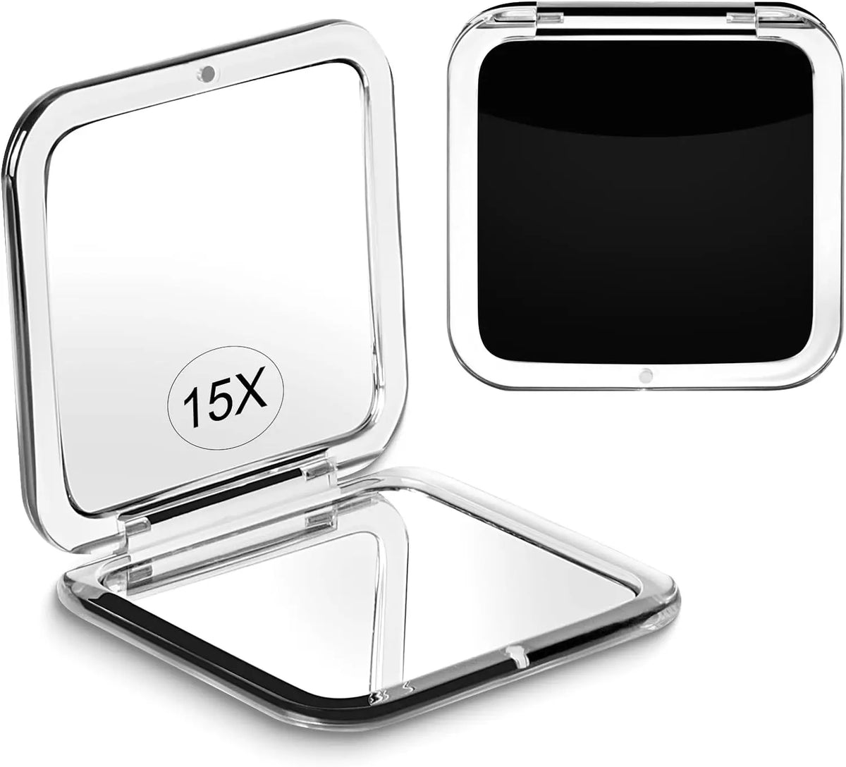 Compact 15x Magnifying Makeup Mirror Travel Small Pocket