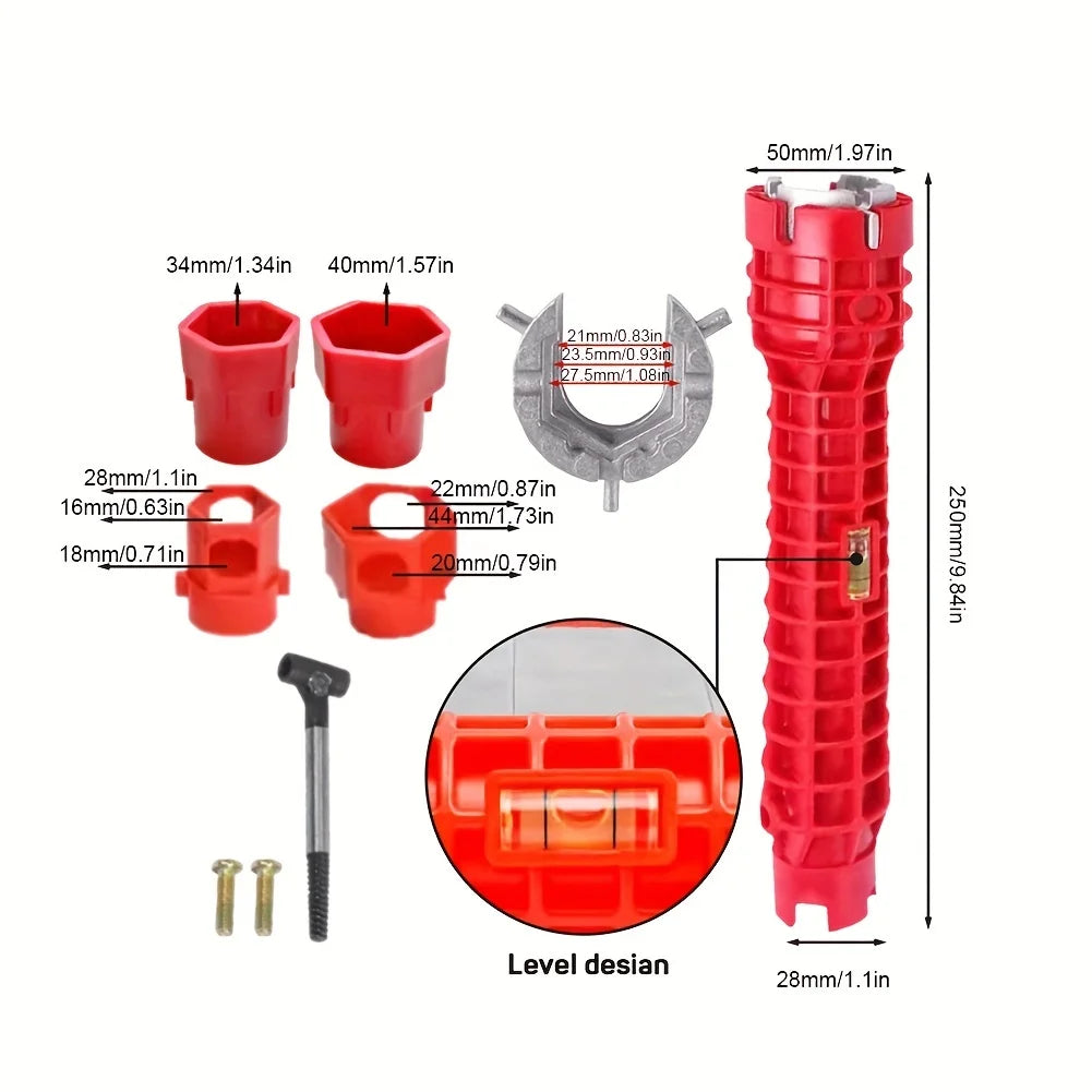 14 In Wrench Sink Faucet Sanitary Repair Double-Head