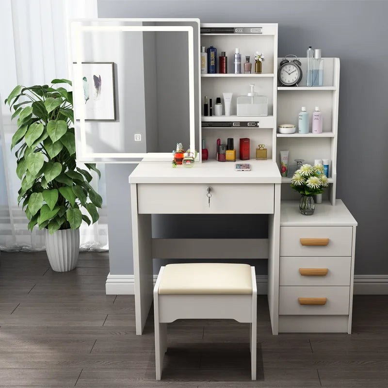 Dressing Table Small Apartment Dresser Modern Makeup Mirror
