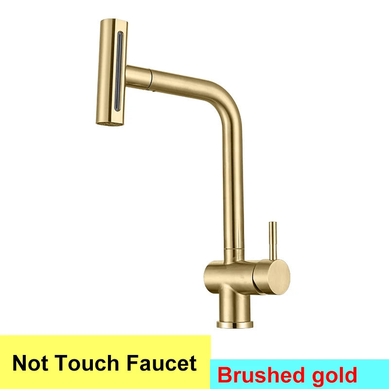 Handfree Grey Touch On Faucet Stainless Steel Cold