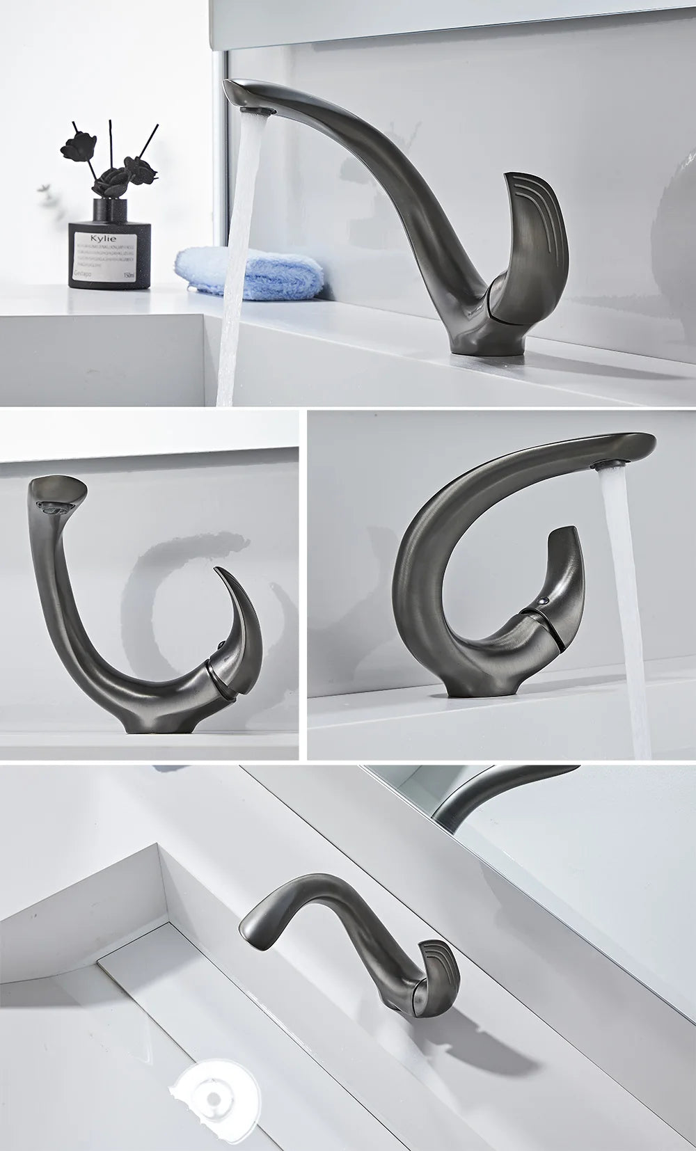 Personalized Design Brass Chrome Black Golden Handle Bathroom