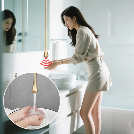 Modern Water Drops Bathroom Faucet Ceiling Design Basin